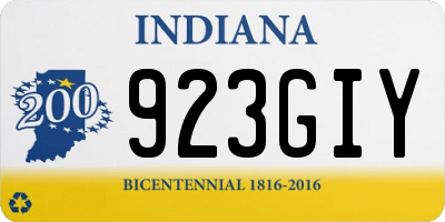 IN license plate 923GIY