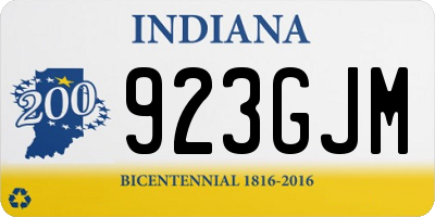 IN license plate 923GJM