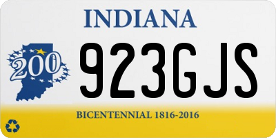 IN license plate 923GJS