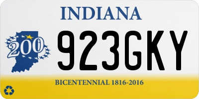 IN license plate 923GKY