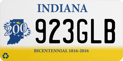IN license plate 923GLB