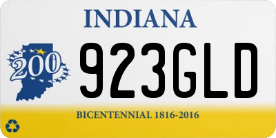 IN license plate 923GLD