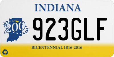 IN license plate 923GLF