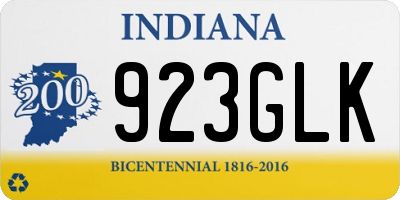 IN license plate 923GLK