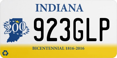 IN license plate 923GLP