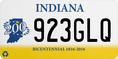 IN license plate 923GLQ