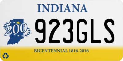 IN license plate 923GLS