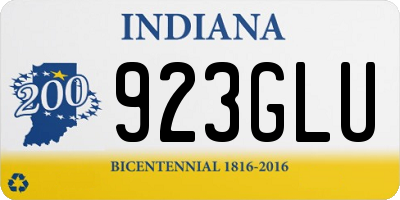 IN license plate 923GLU