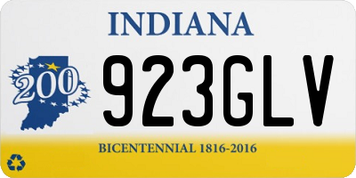IN license plate 923GLV