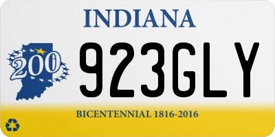 IN license plate 923GLY