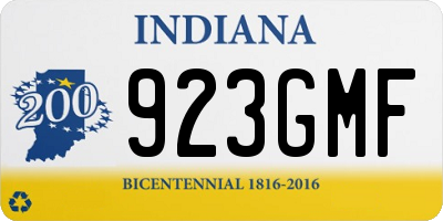 IN license plate 923GMF