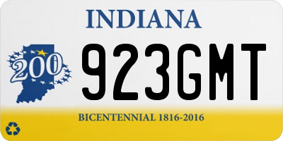 IN license plate 923GMT