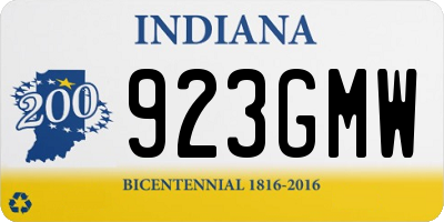 IN license plate 923GMW