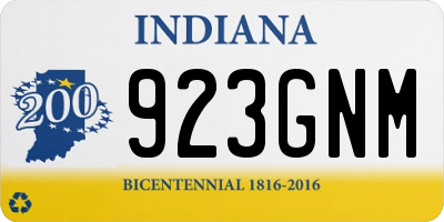 IN license plate 923GNM