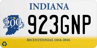 IN license plate 923GNP