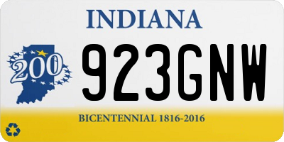 IN license plate 923GNW