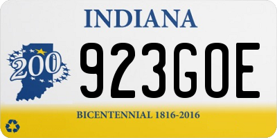 IN license plate 923GOE