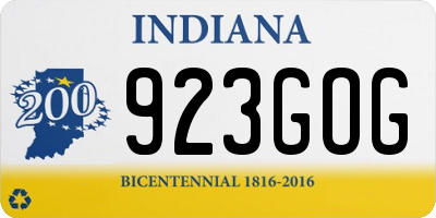 IN license plate 923GOG