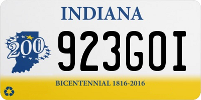 IN license plate 923GOI