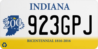 IN license plate 923GPJ