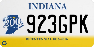 IN license plate 923GPK