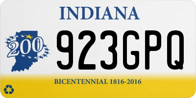 IN license plate 923GPQ