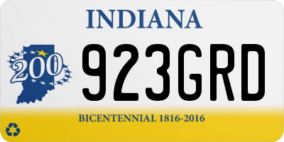 IN license plate 923GRD