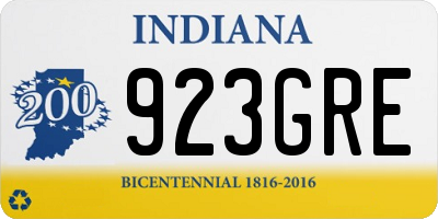 IN license plate 923GRE