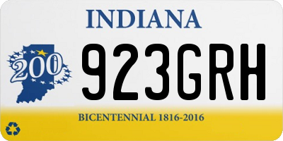 IN license plate 923GRH