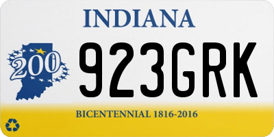 IN license plate 923GRK