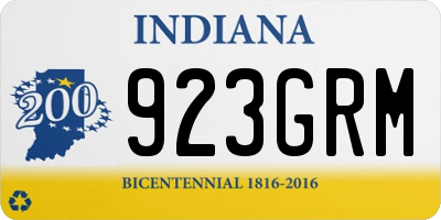 IN license plate 923GRM