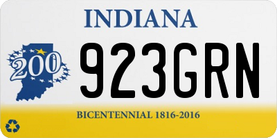 IN license plate 923GRN