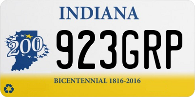 IN license plate 923GRP