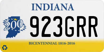 IN license plate 923GRR