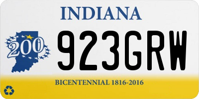IN license plate 923GRW