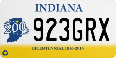 IN license plate 923GRX