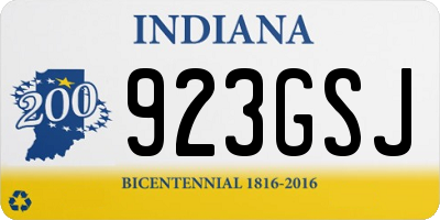IN license plate 923GSJ