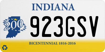 IN license plate 923GSV