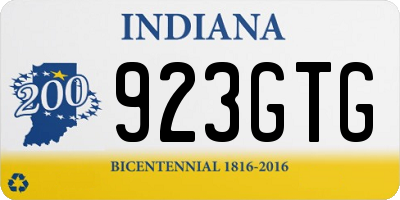IN license plate 923GTG