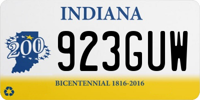 IN license plate 923GUW