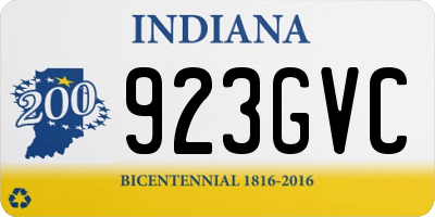 IN license plate 923GVC
