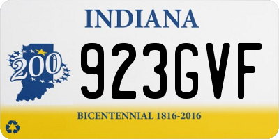 IN license plate 923GVF