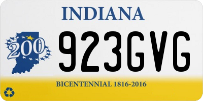 IN license plate 923GVG