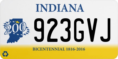 IN license plate 923GVJ