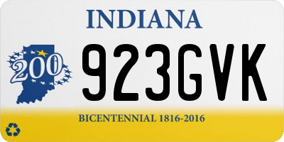IN license plate 923GVK