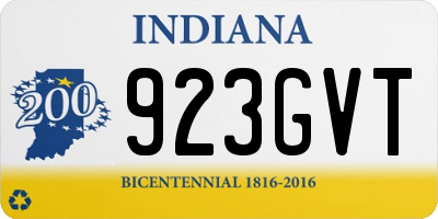 IN license plate 923GVT