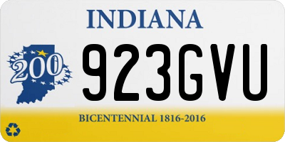 IN license plate 923GVU