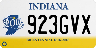 IN license plate 923GVX