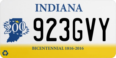 IN license plate 923GVY