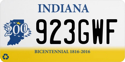 IN license plate 923GWF